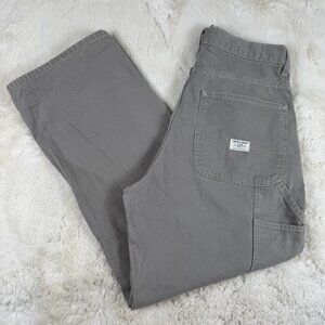 Vintage GAP Pants Mens 33x30 Gray Carpenter Jeans Cargo Workwear Baggy Skate Y2K